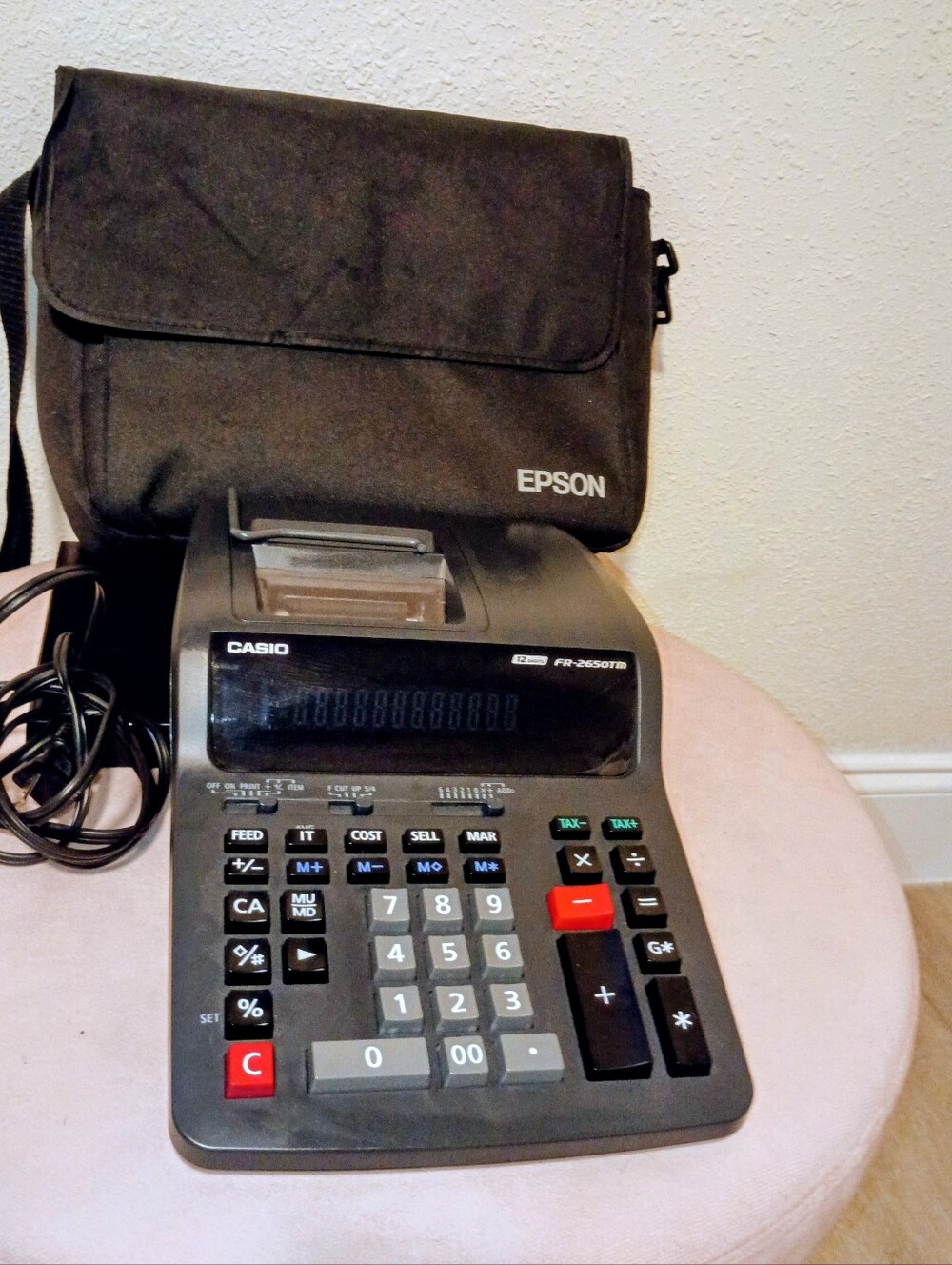 Casio FR-2650TM, a 12-digit professional desktop printing Calculator